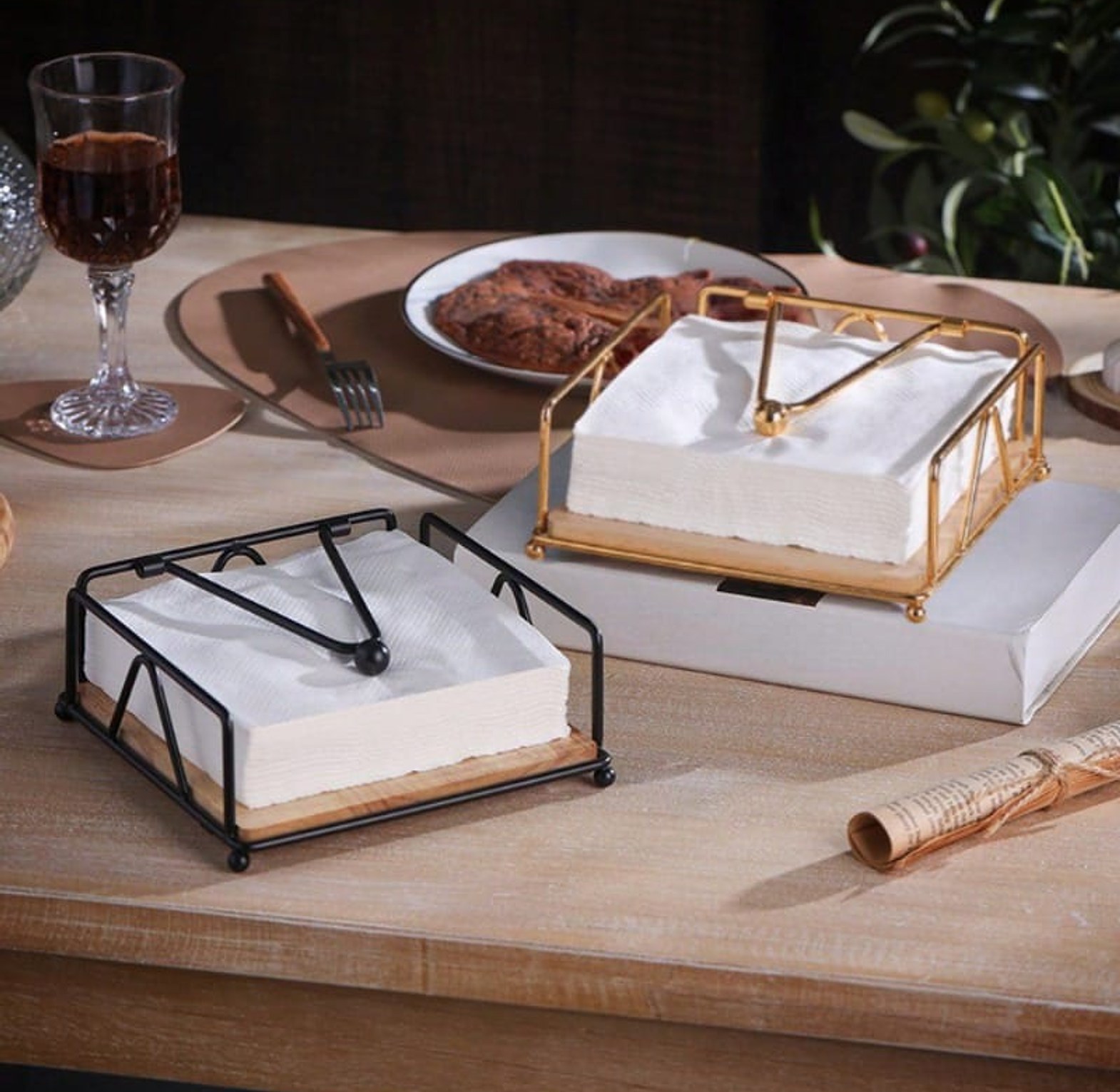 Rustic Style Flat Napkin Holder  image