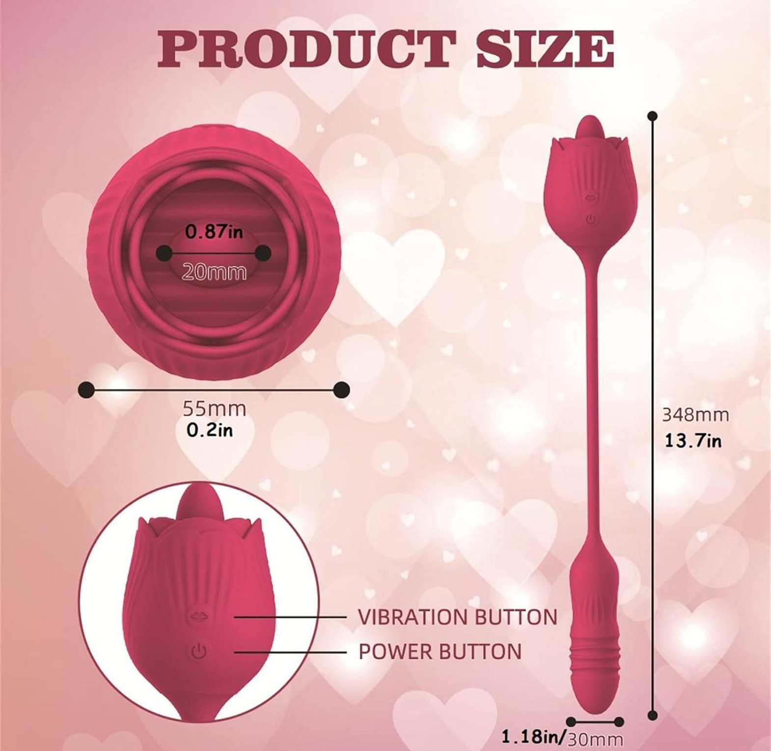 T50-Rose Dildo Vibrator image