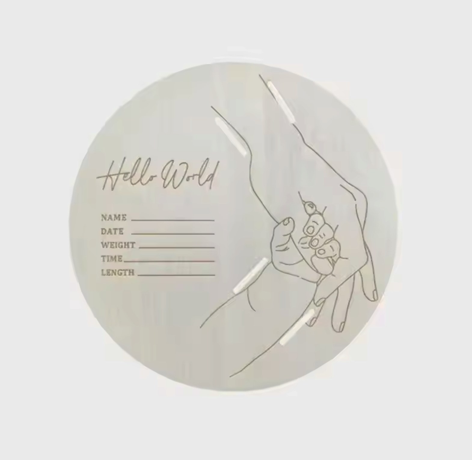 Hello World Birth Detail Plaque image