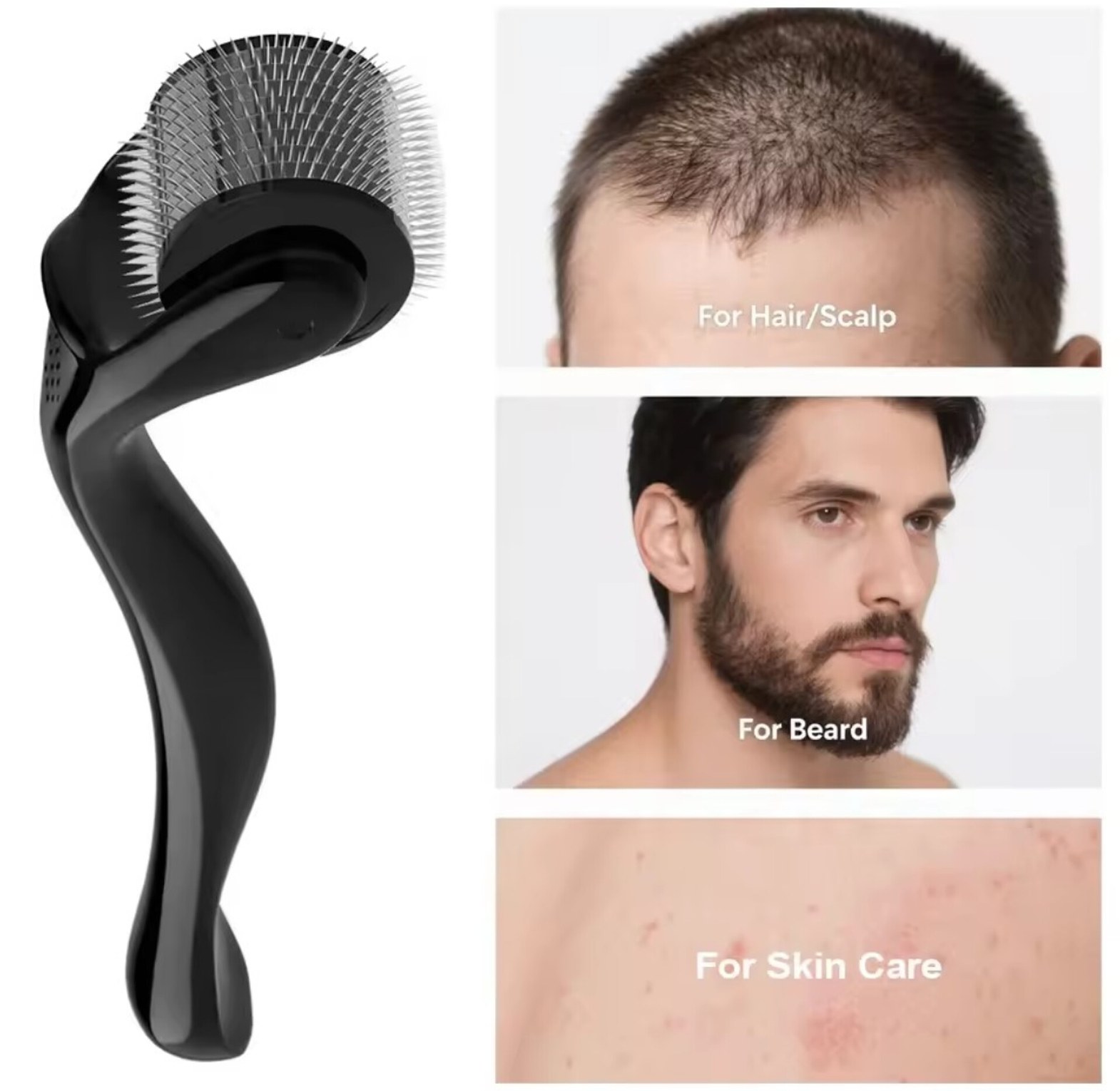 Derma Roller for Hair Growth, Beard Skin Care, Microneedle image