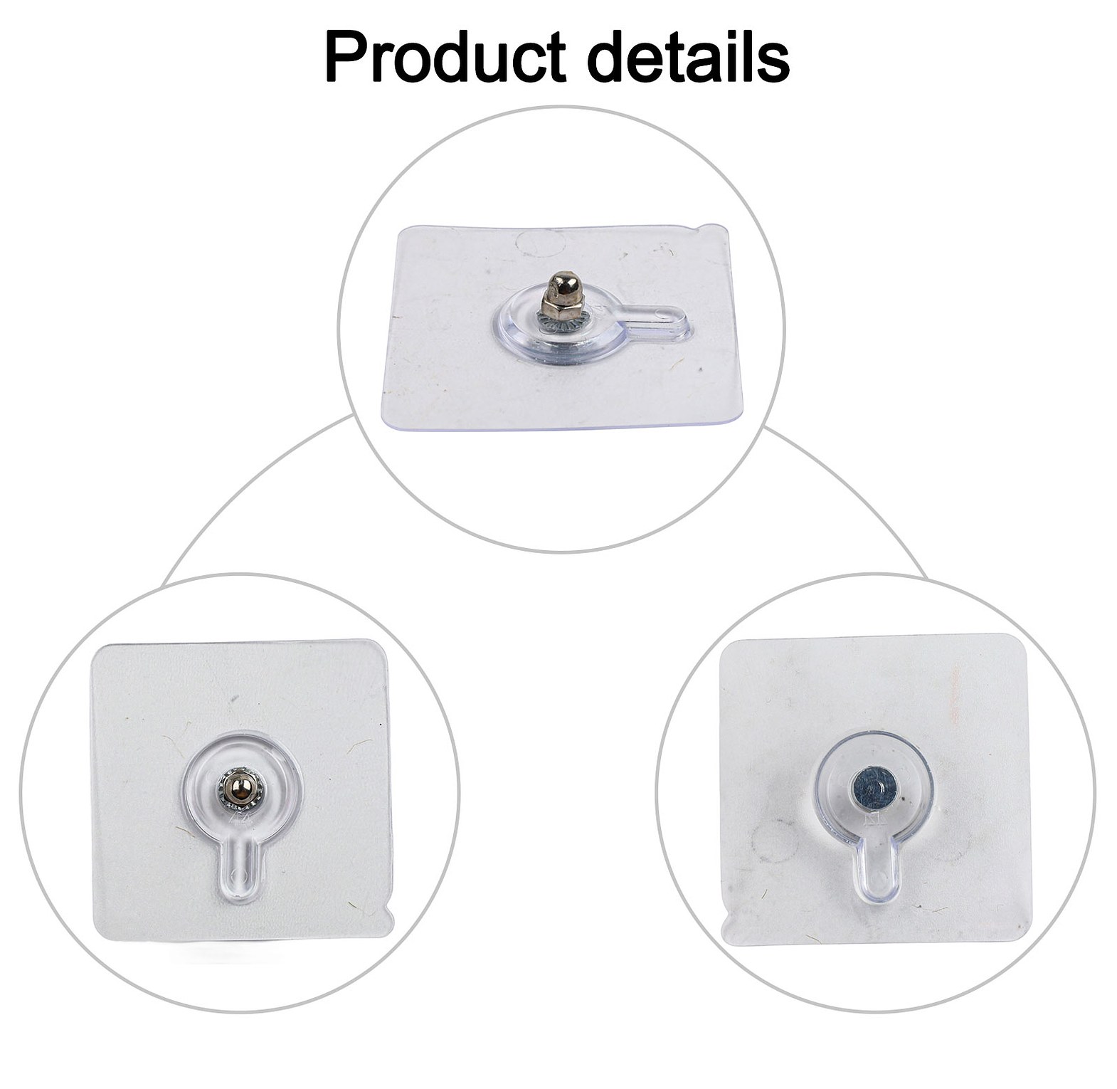 10 Piece Wall Mounted Adhesive Hooks, Screw Sticker image