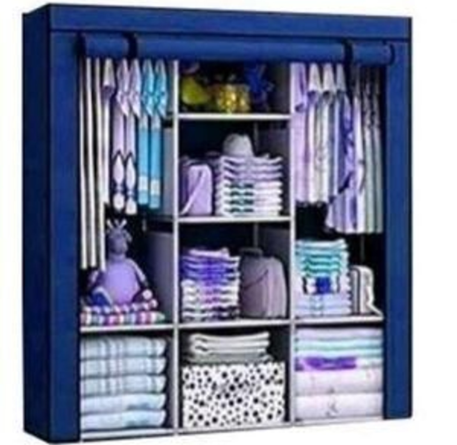TC Metallic Portable Wardrobe 3 Column image