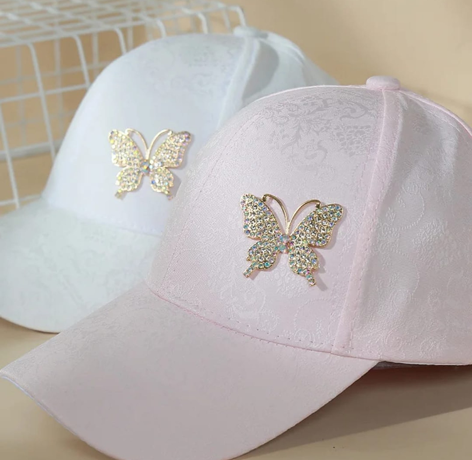 Women’s Butterfly Diamond Wide Brim Bucket Hat image