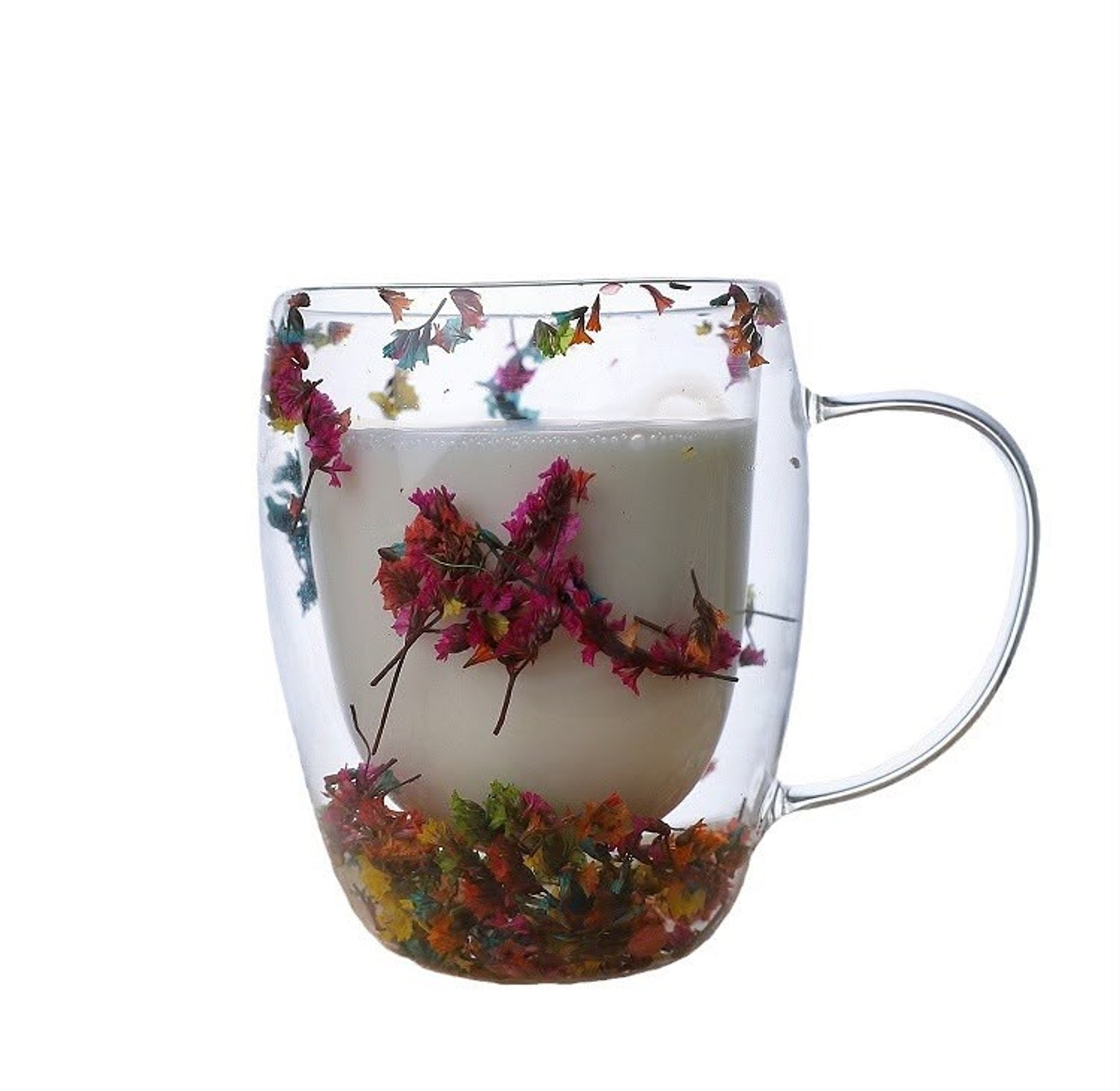 350ml Insulated Double Wall Glass Cup image