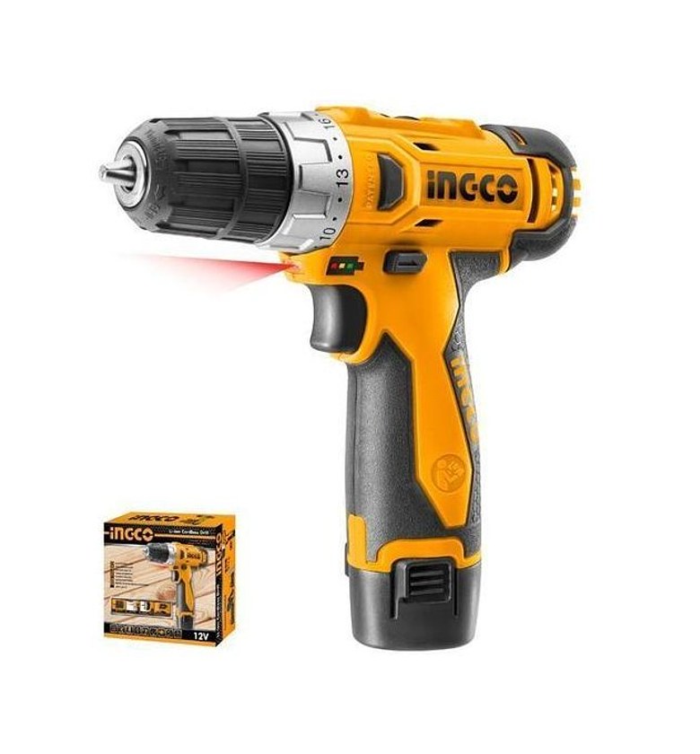 Ingco Cordless drill 12V 2Battery and Charger image