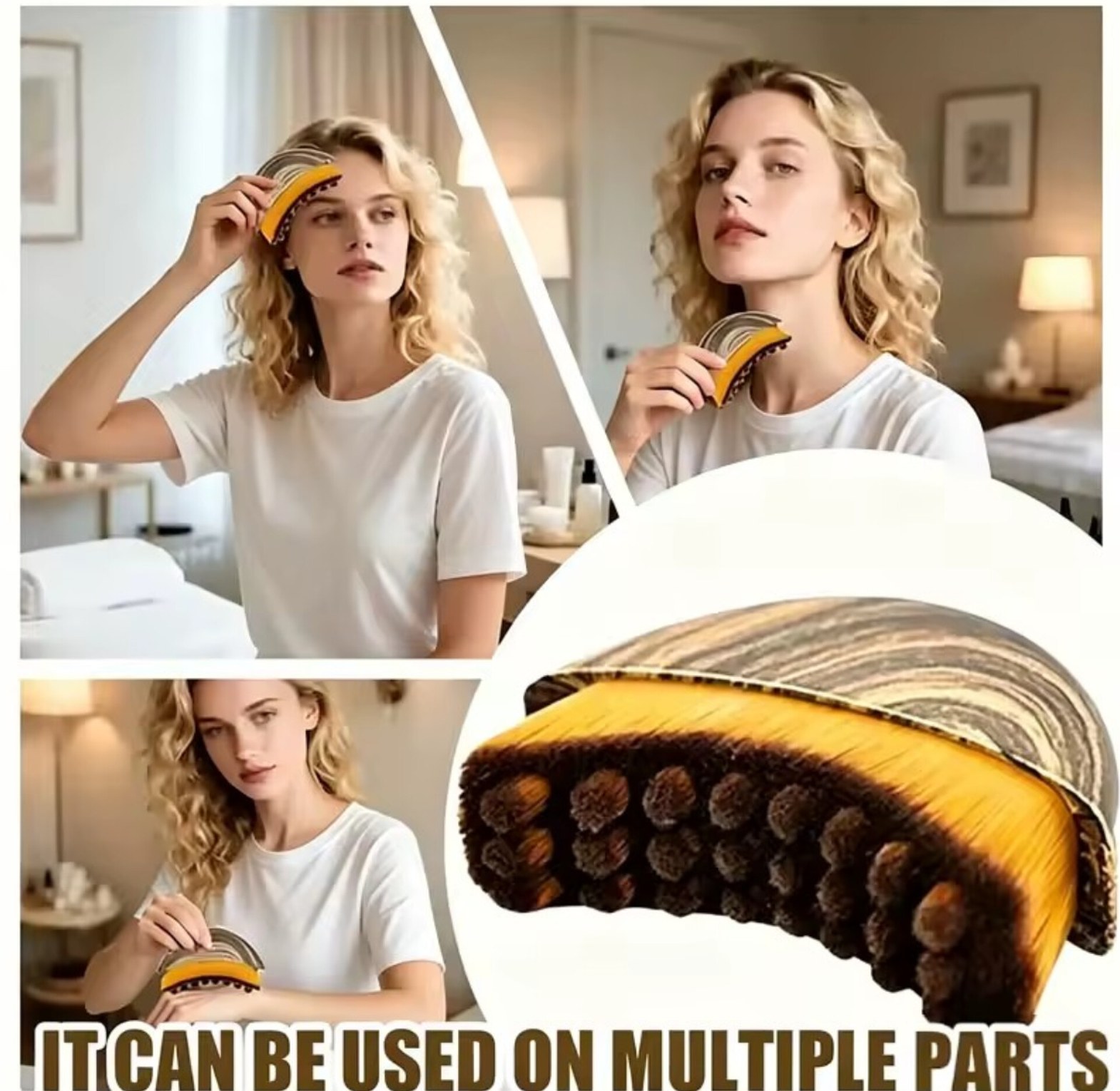 Lymphatic Drainage Face Contour Brush, Sculpting Facial Massager for Puffy Skin image