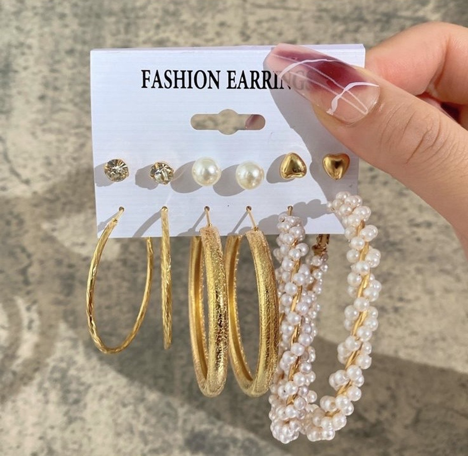 Medium Gold hoop set image
