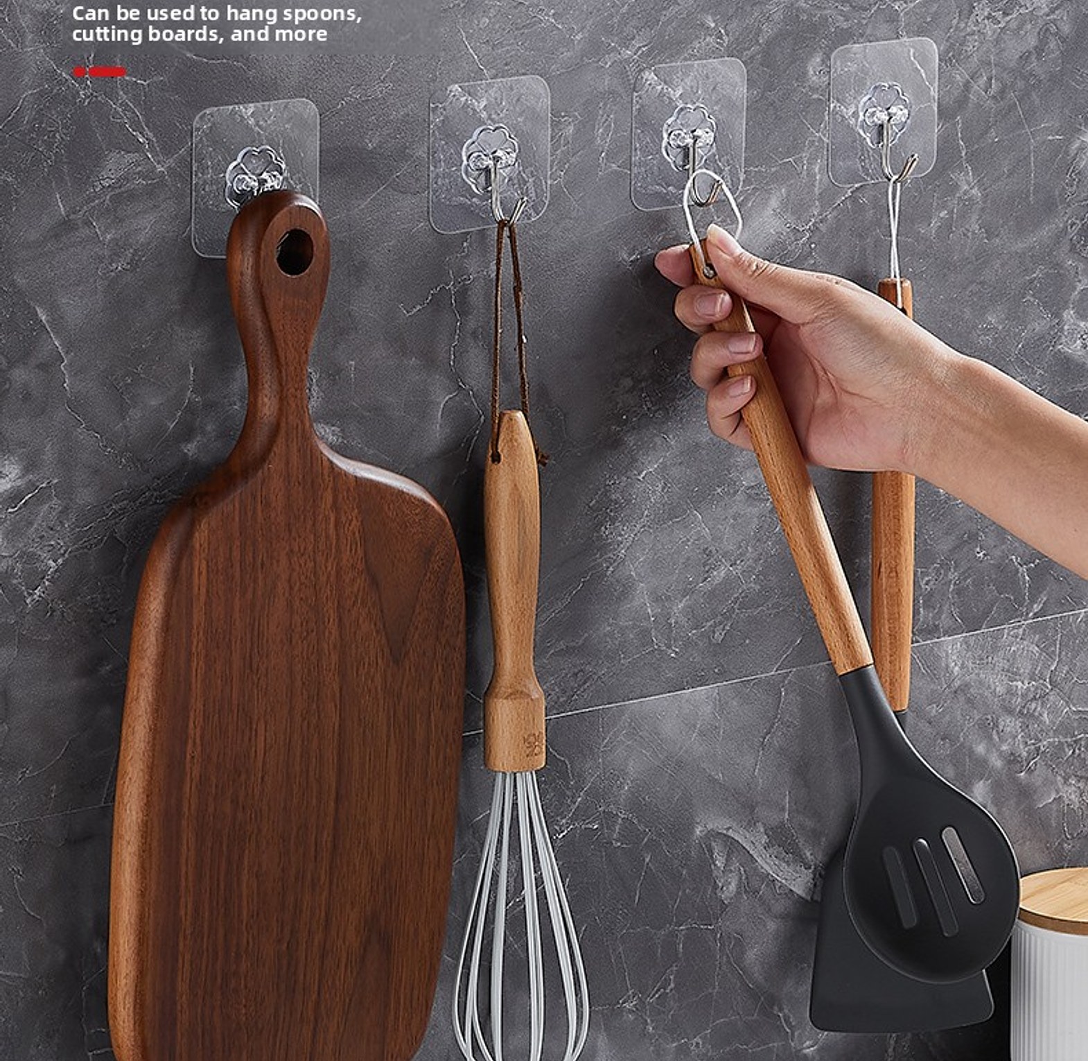 10 Piece Multipurpose Hooks, Wall Mounted Adhesive Hooks image