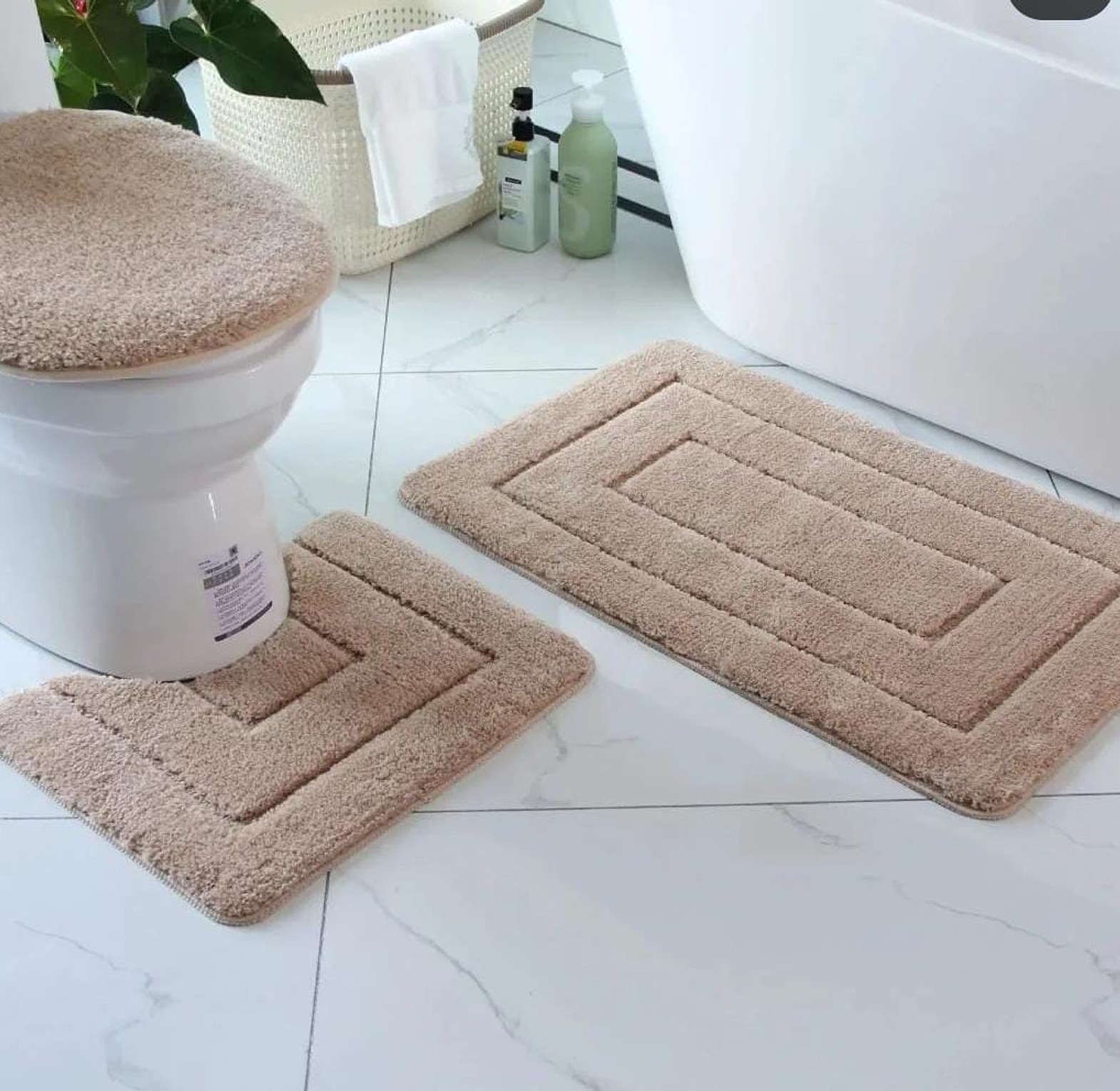 3pcs Bathroom mat image