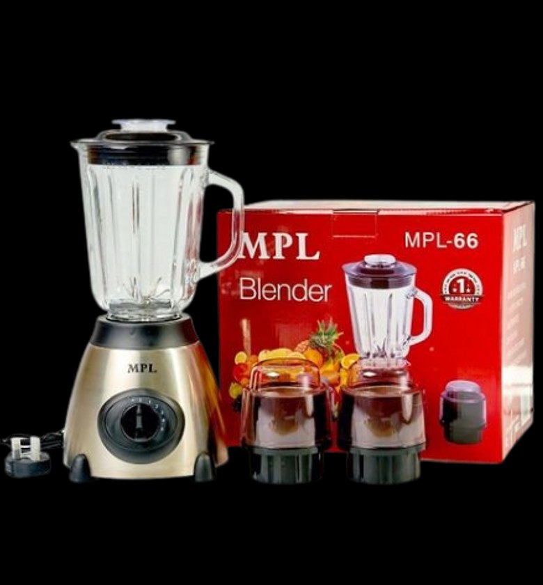 Mpl 3 in 1 Metallic Blender with Blender, Grinder & Chopper image