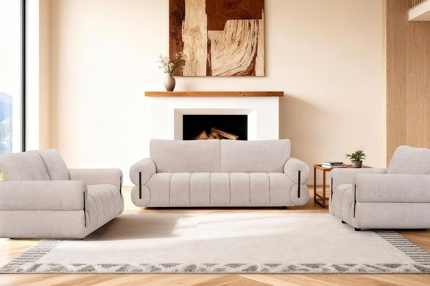 JADE 7 Seater Fabric Sofa (3+2+1+1) image 1