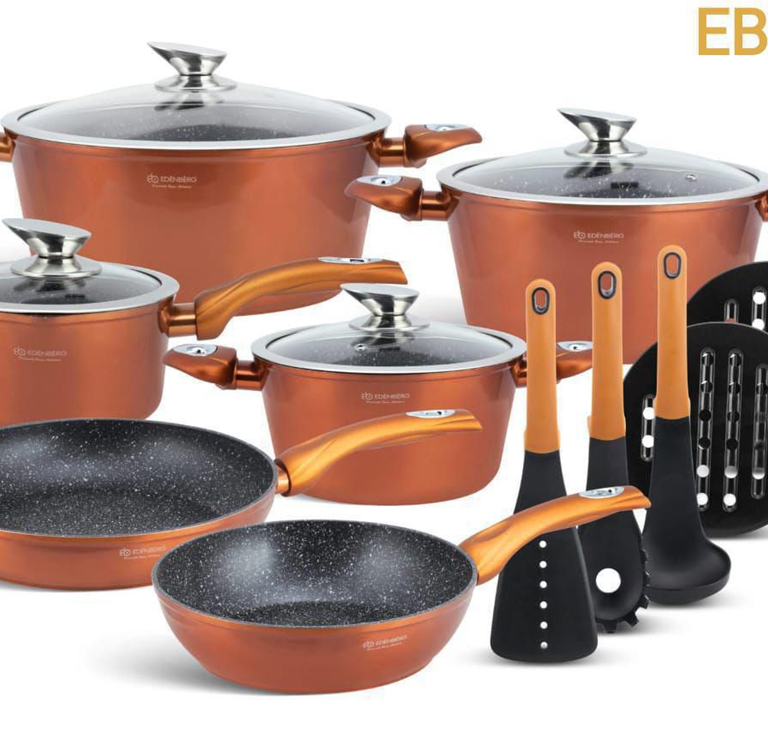 Cookware. Eden burg 15pc Cookware Set image