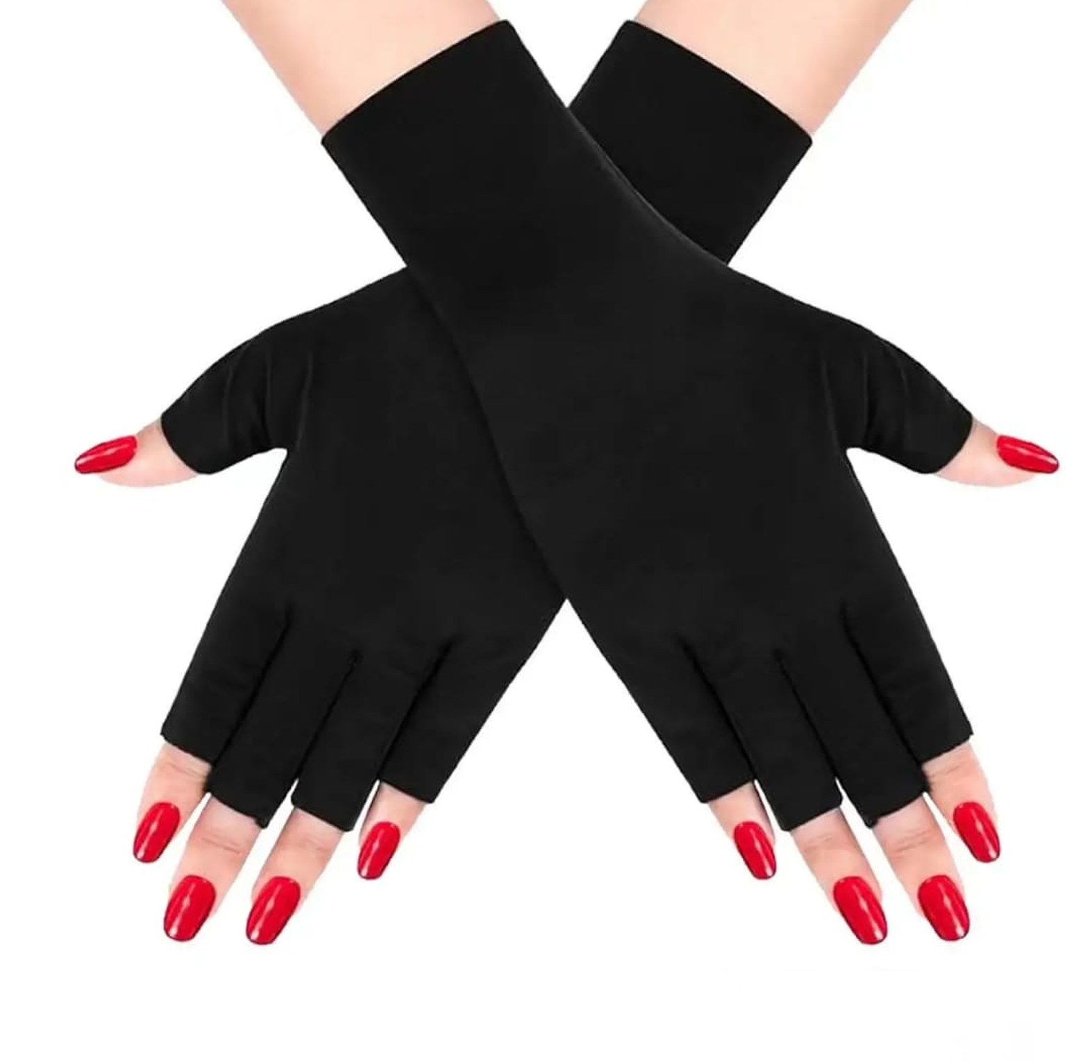 1 pair  Anti Uv Rays Protect Gloves Nail Gloves image