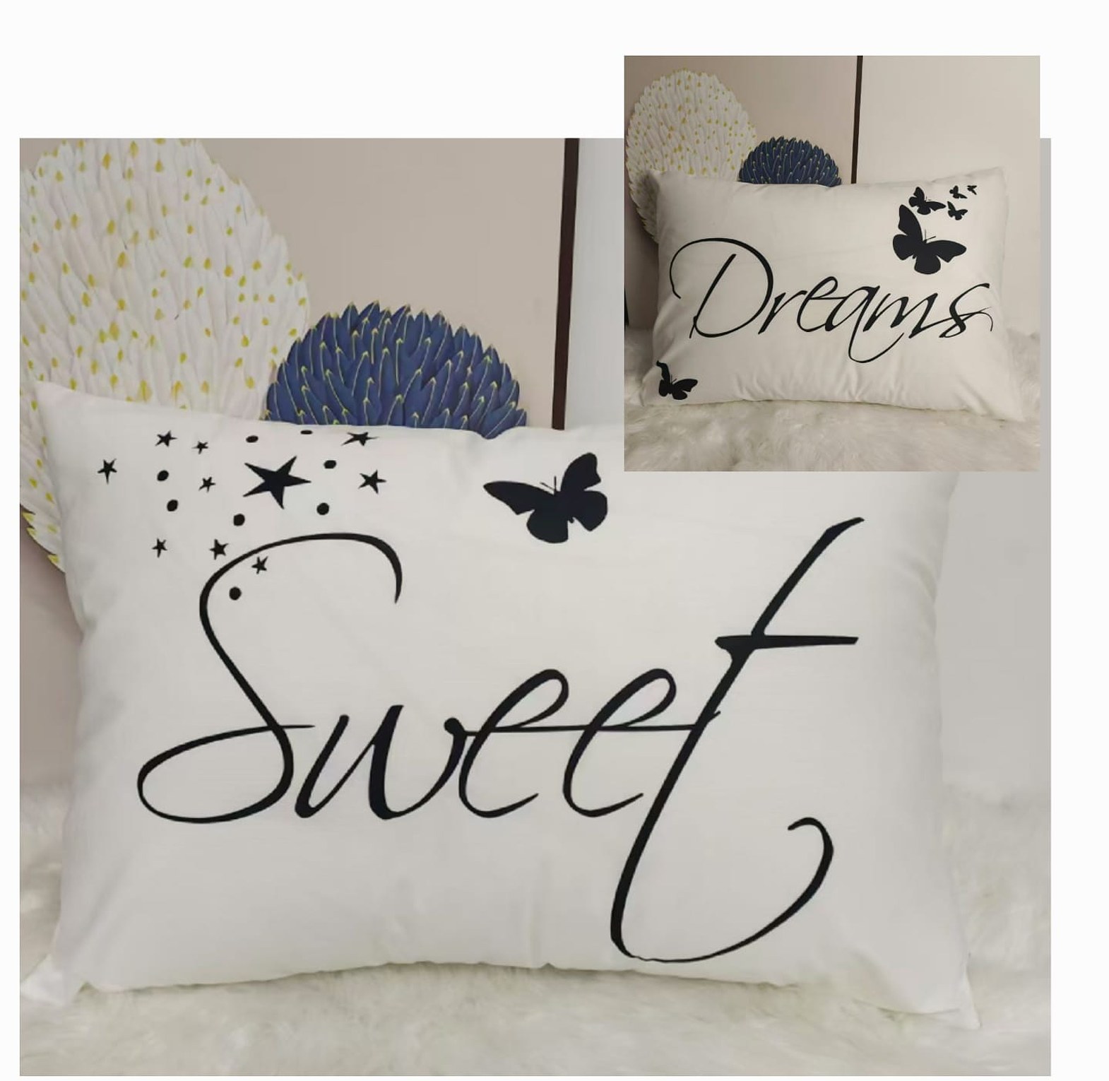 PILLOW CASES.  2 pillow cases/pillow covers with zip image