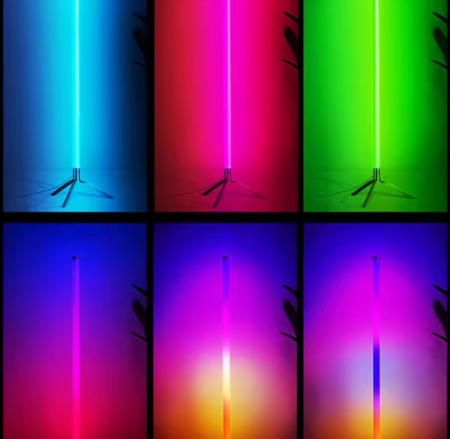 1.2M RGB Corner Floor Standing Light Remote Dimmable Ambient Lamp image