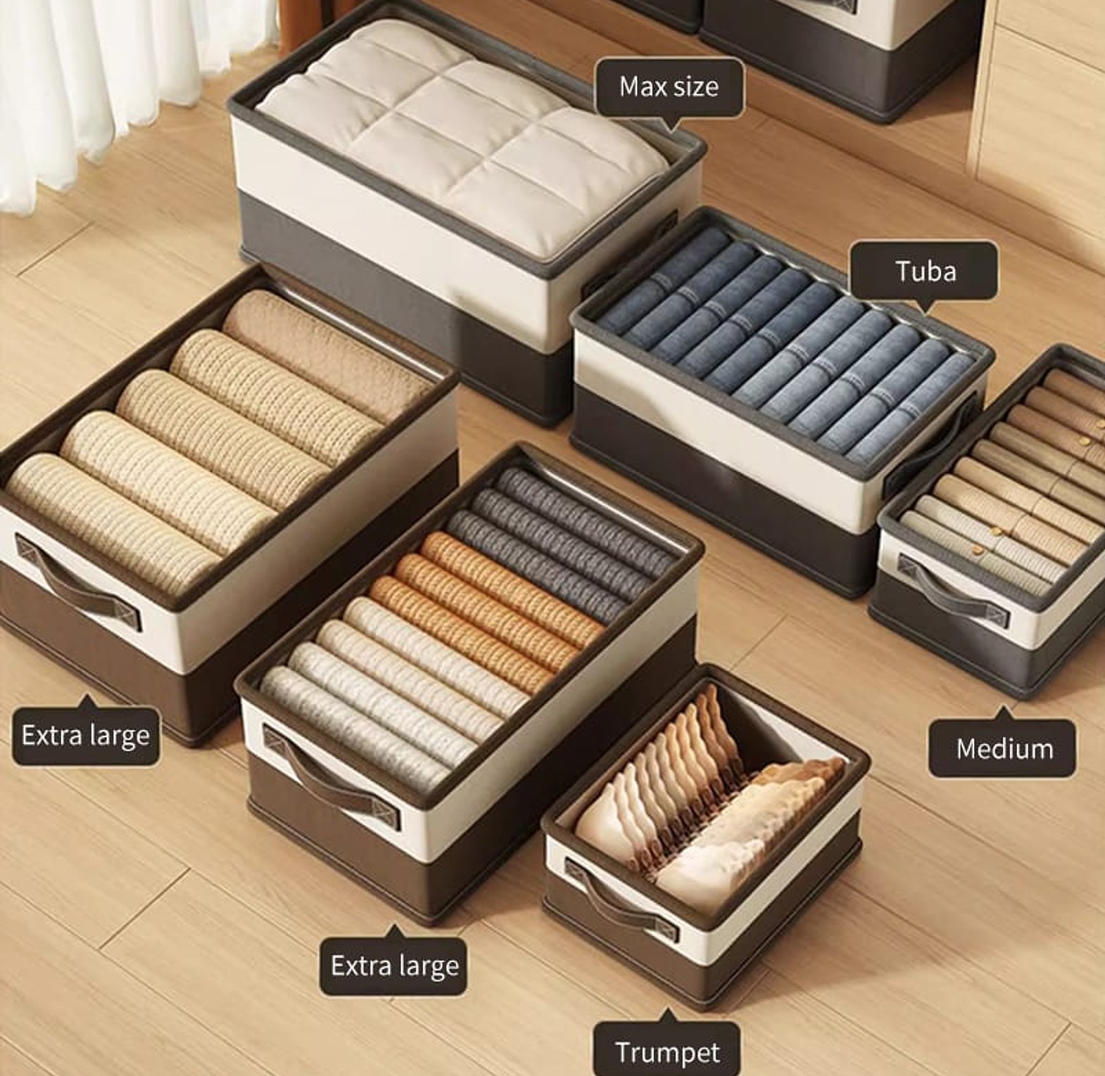 Clothes Pants Organizer Box With Steel Fream  image
