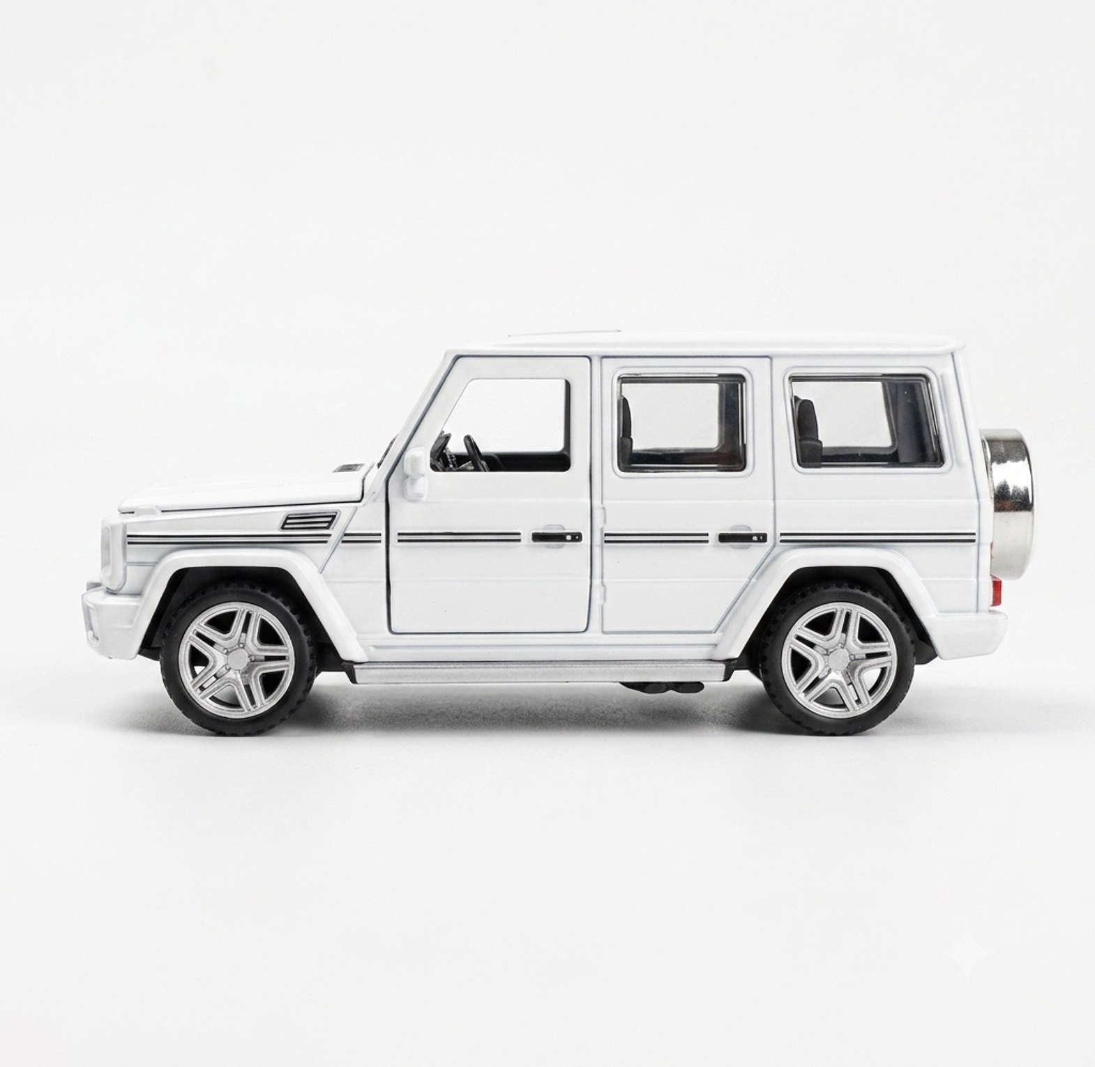Mercedes Benz G-Wagon G63 Diecast Metal Toy Car 1:32 Scale Pull-Back Action Model with Opening Doors –  Gloss Finish image