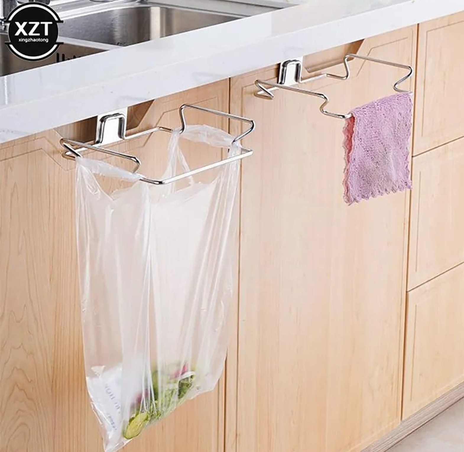 Metallic Trash Bag Hanger image