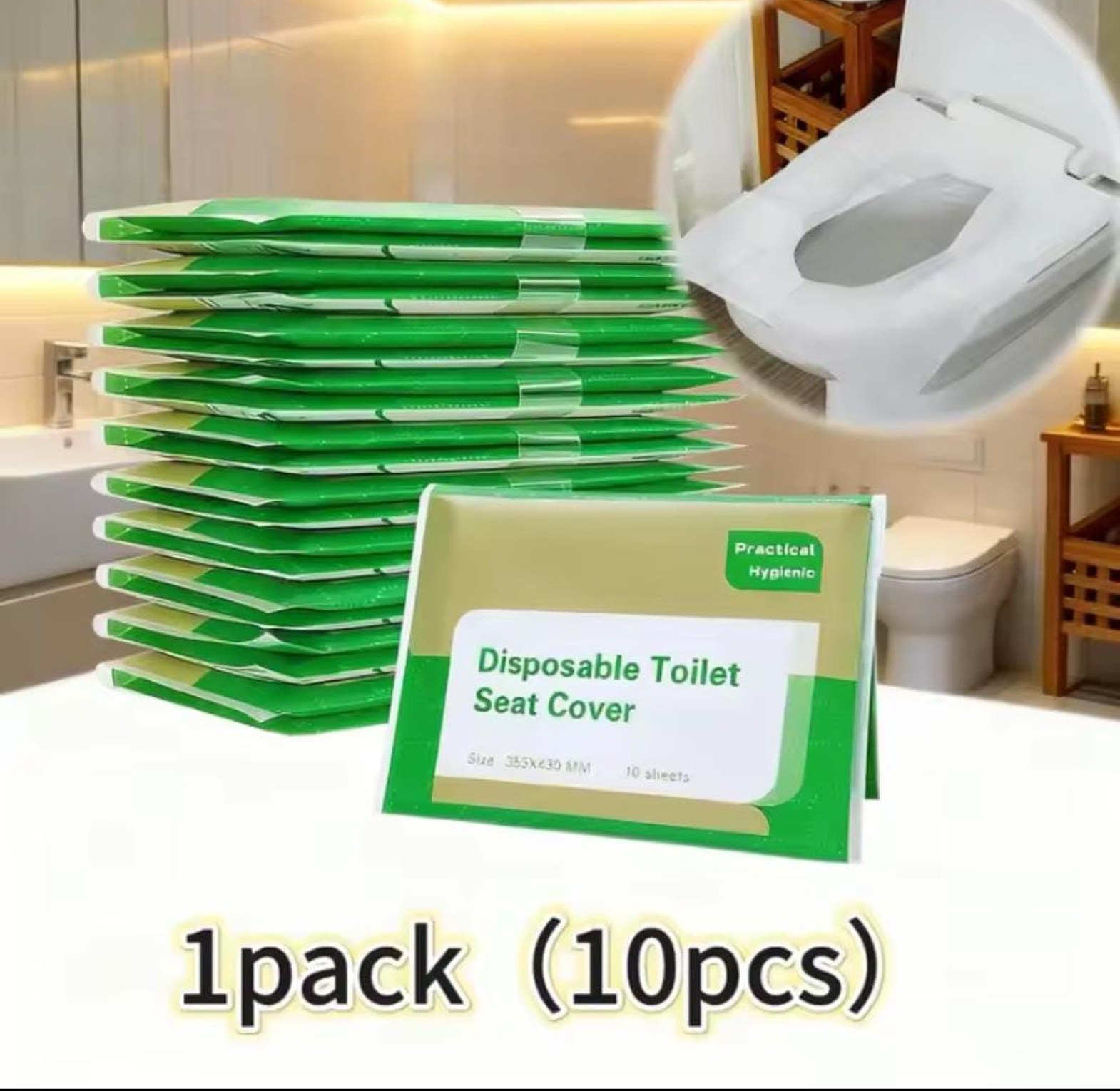 10pcs Disposable Toilet Seat Cover image