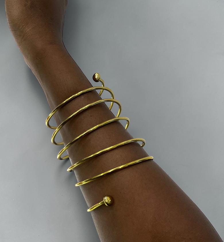 Spiral  Brass Bracelets image