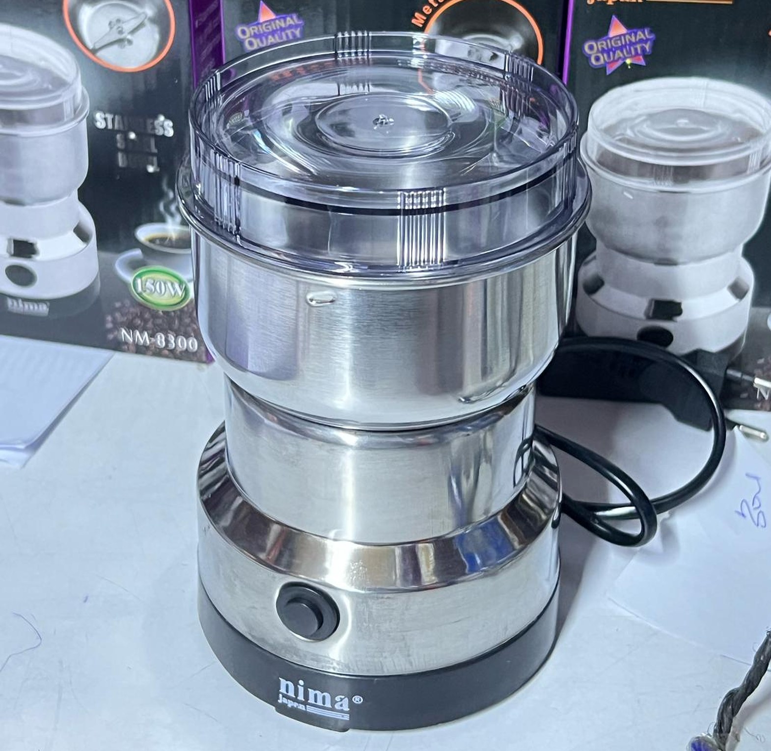 Grinder. Nima Electric Coffee Grinder,150W Mini Spice Grinder Electric 300ml With Stainless Steel Blades Dry Grinder For Beans, Spices image