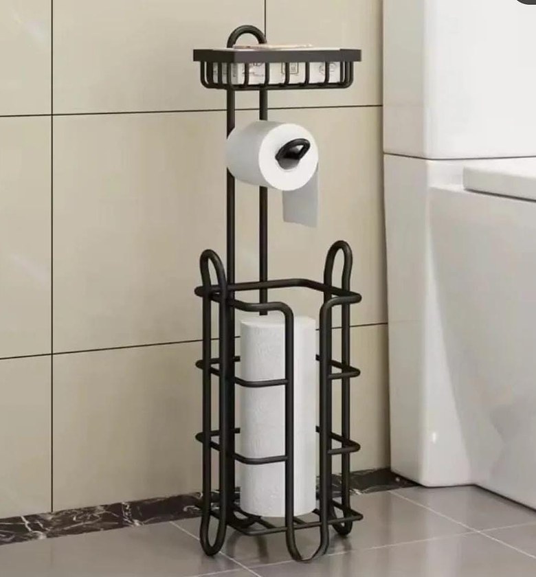 Black Heavy Duty Tissue Holder with Wipes & Phone Holder image
