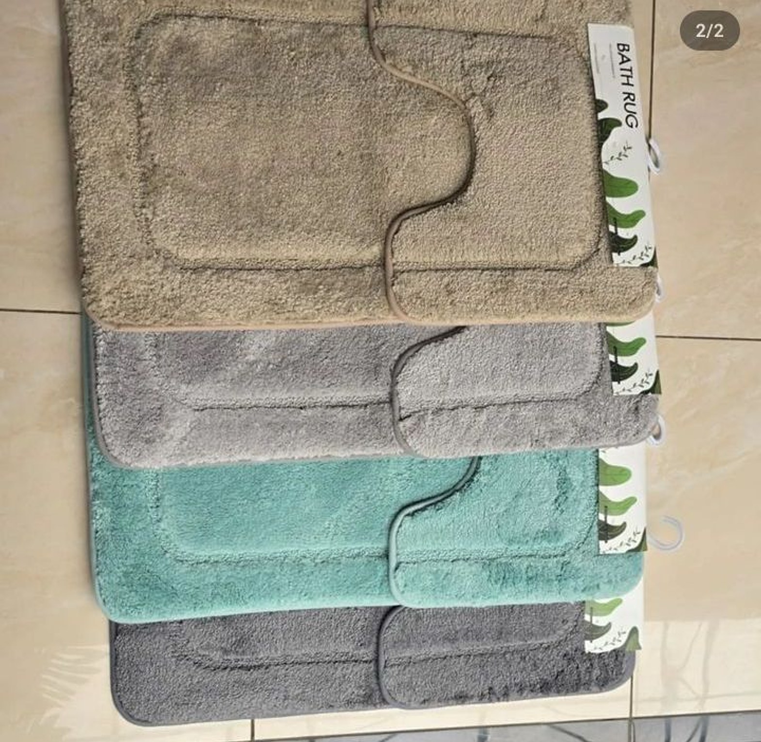 2pc High quality bathroom mats image