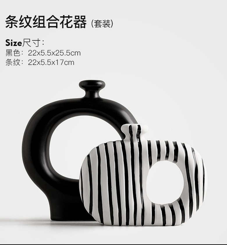 Midnight Loop Ceramic Vase image