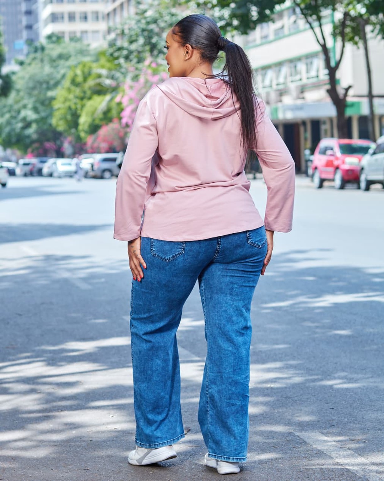 Premium Turkish Women’s Denim Peach Tracksuit image