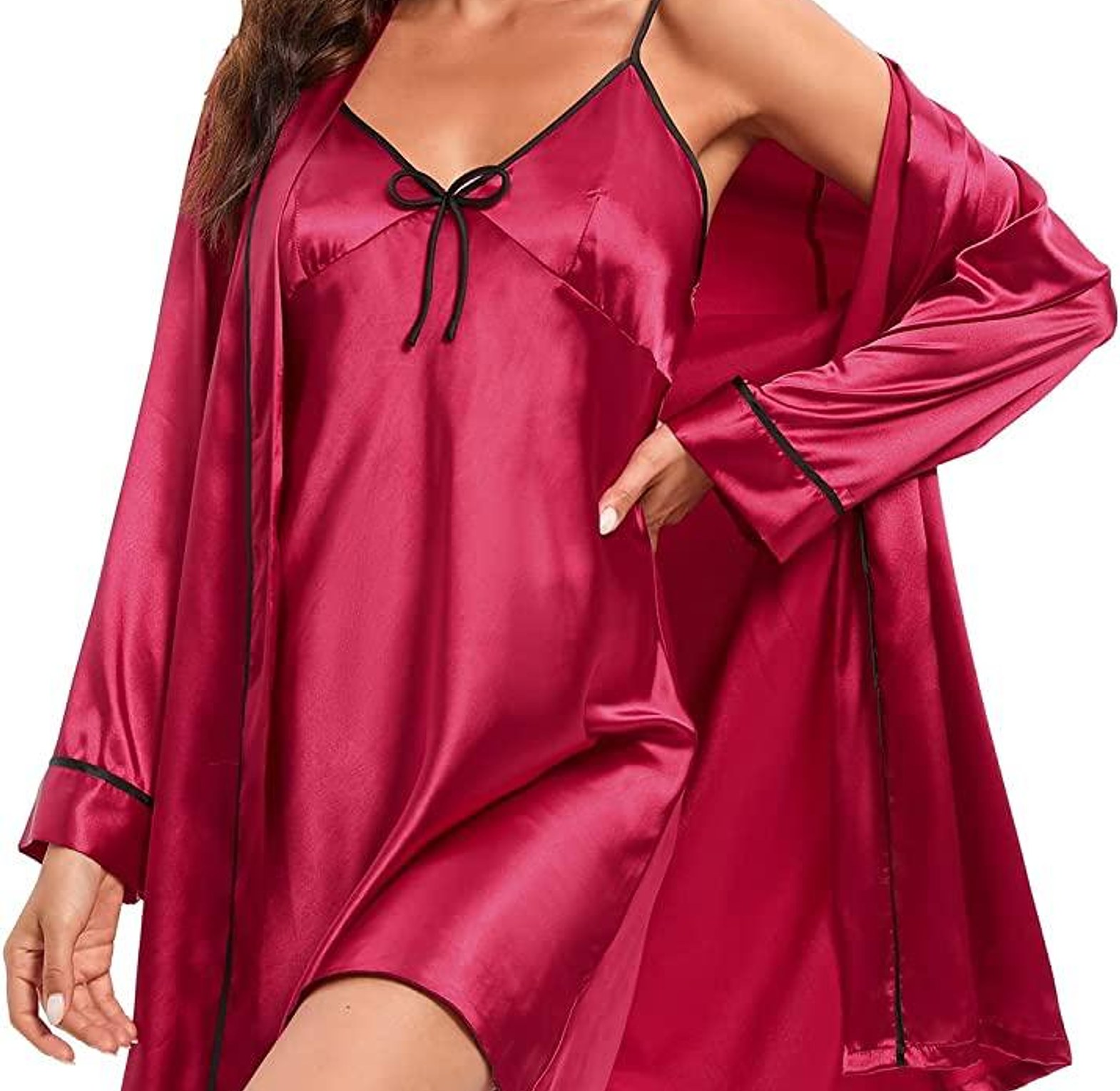 2489 Silk Loungewear Dress + Matching Robe image