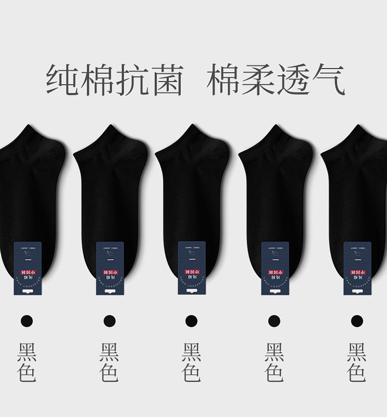 Mens Black Ankle socks image