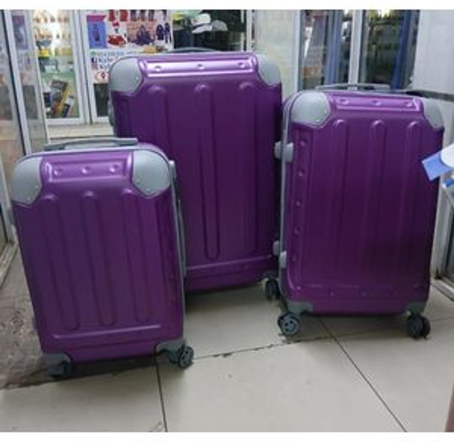 3 IN 1 fiber Luxurious  SUITCASE BRIEFCASE TRAVEL Bag size 4 image