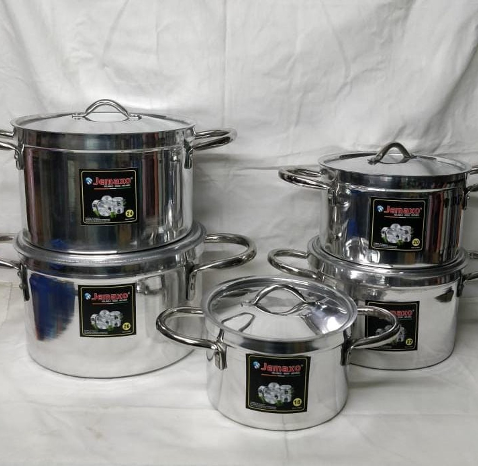 10PCS JEMXO STAINLESS STEEL COOKWARE SET image