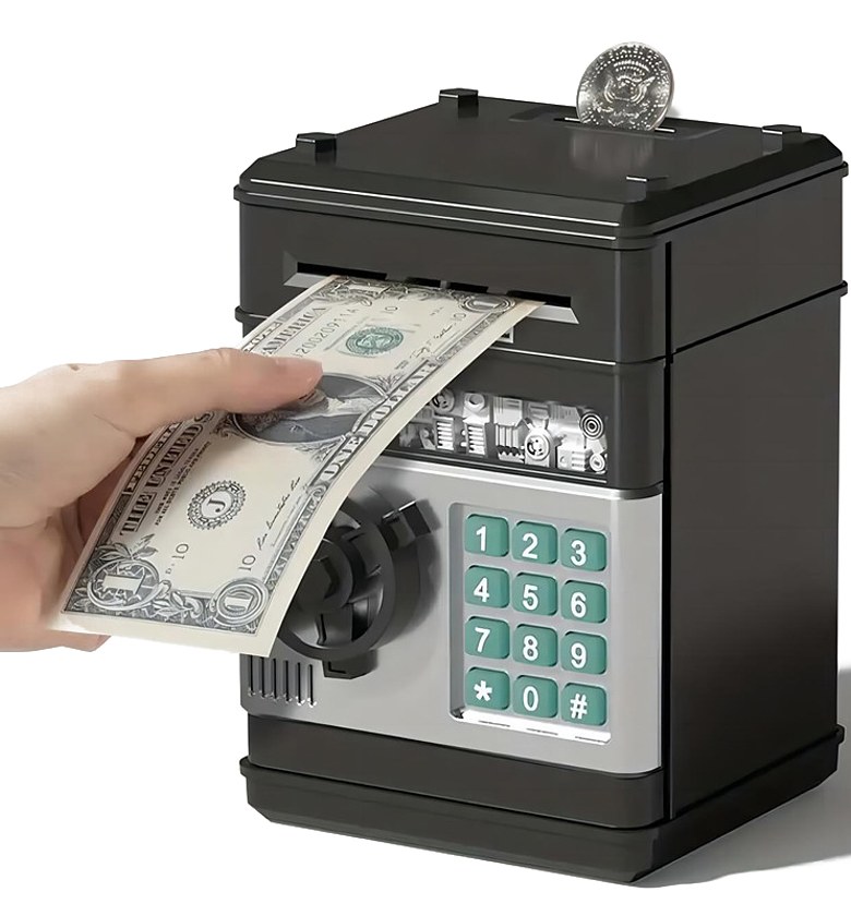Electronic ATM Piggy Bank and Smart Savings Safe Box for Kids with Password Lock - Premium Educational Toy image