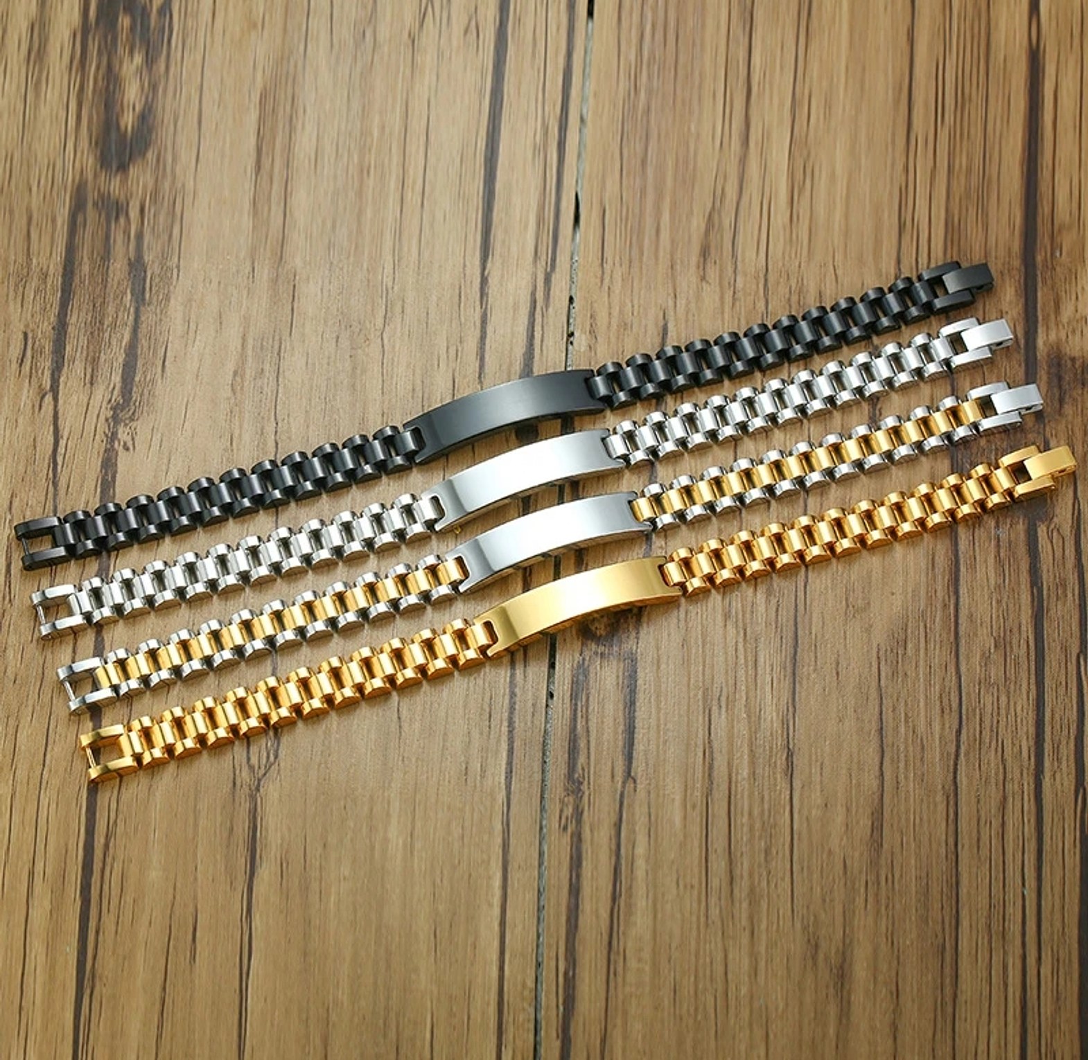 Stainless steel customized/personalized/bespoke bracelet image