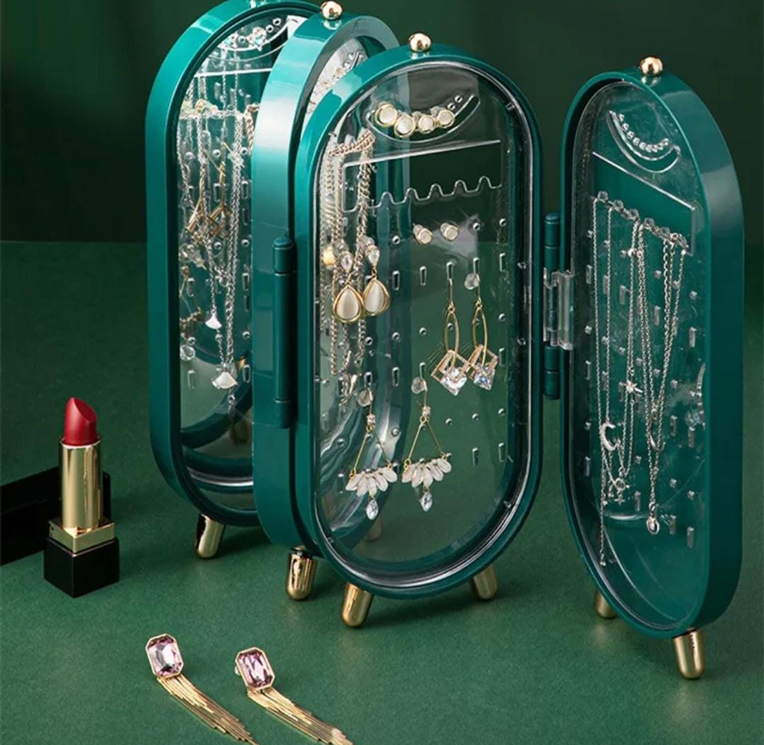 Foldable Vintage Jewelry Display Rack / Organizer image
