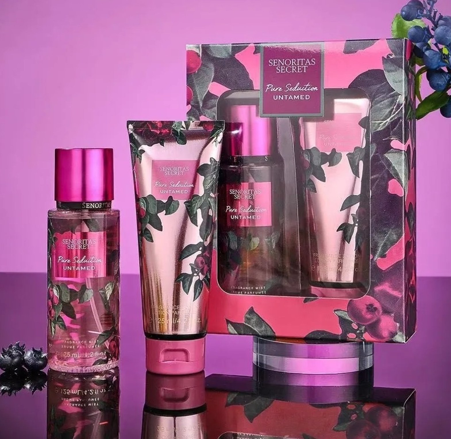 Senoritas Secret Pure Seduction Untamed Perfume Gift Set with 125ml Body Mist & 125ml Perfume Lotion  image