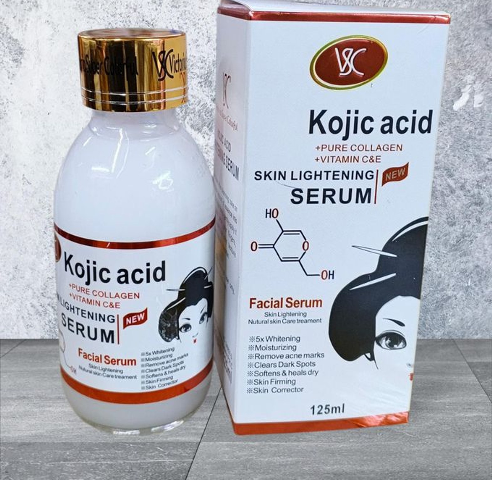 Victoria Super Colorful Kojic Acid Skin Lightening Facial Serum image