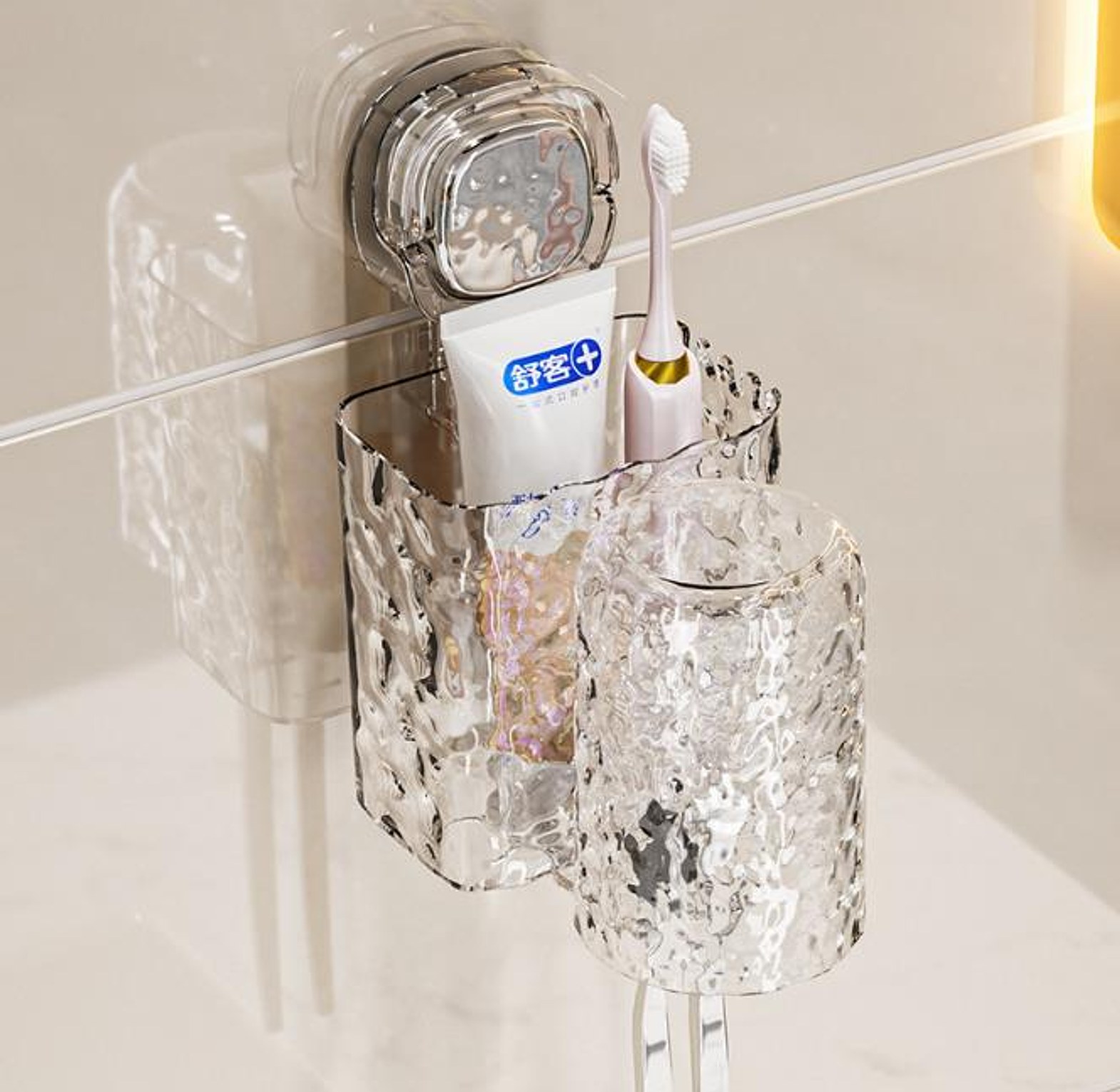 Toothbrush Suction Cup Wall Mounted Electric Toothbrush Holder image