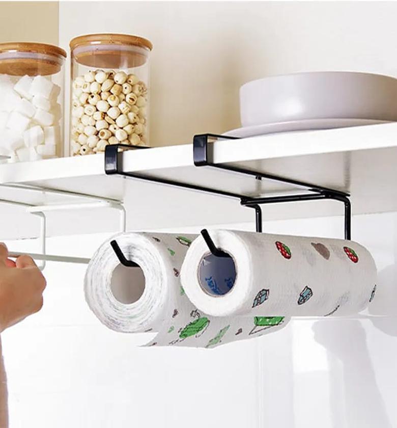Household Kitchen Utensils Cabinet Paper Towel Rack  image