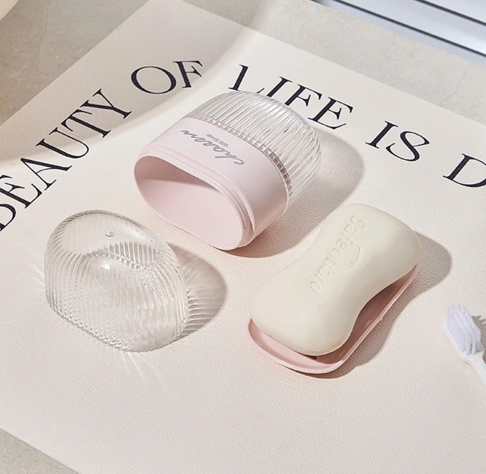 Portable Toothbrush, Toothpaste & Soap Holder Set image