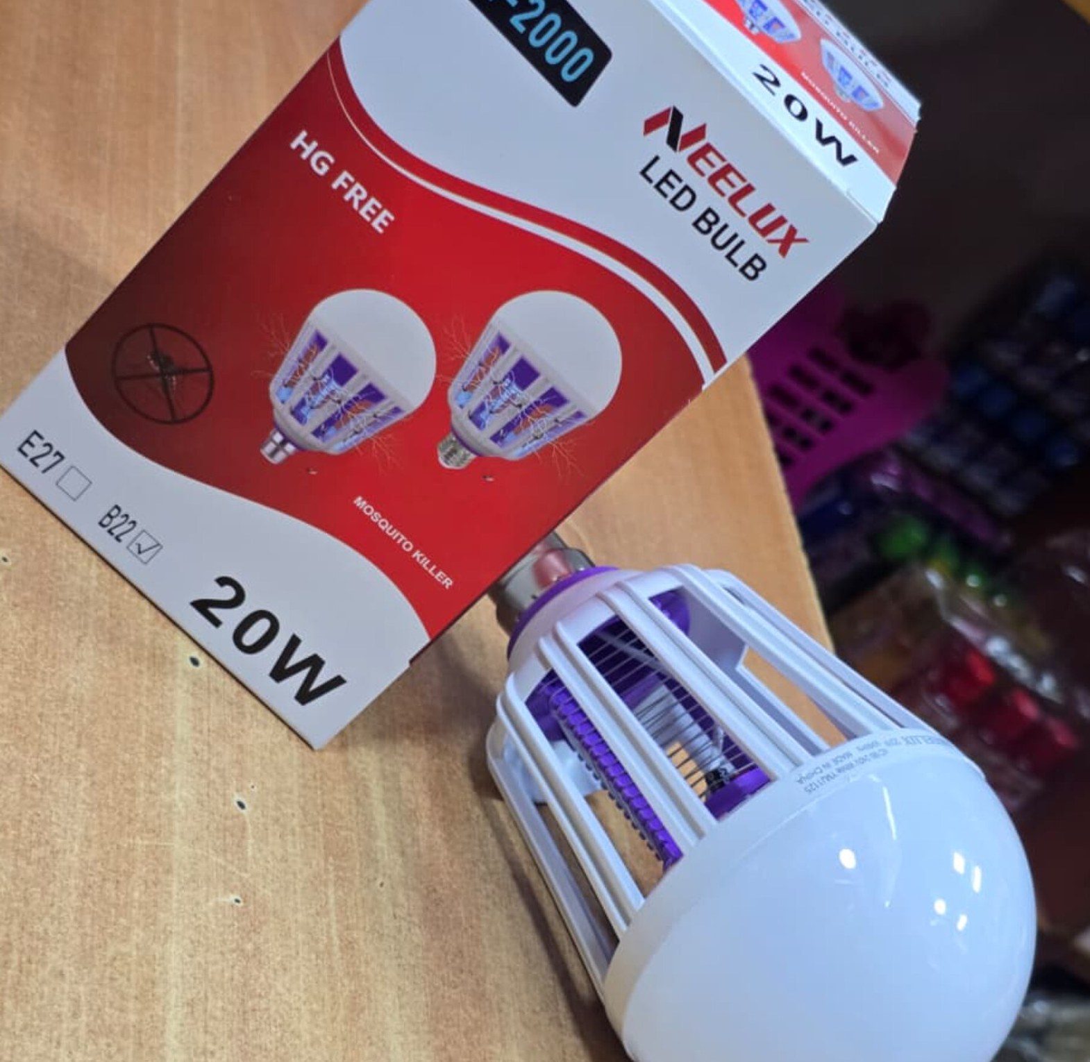 Neelux 20W Mosquito Killer LED Bulb 2-in-1 Electric Insect Zapper and Energy Saving Light – Best Anti-Mosquito Solution Nairobi Kenya image