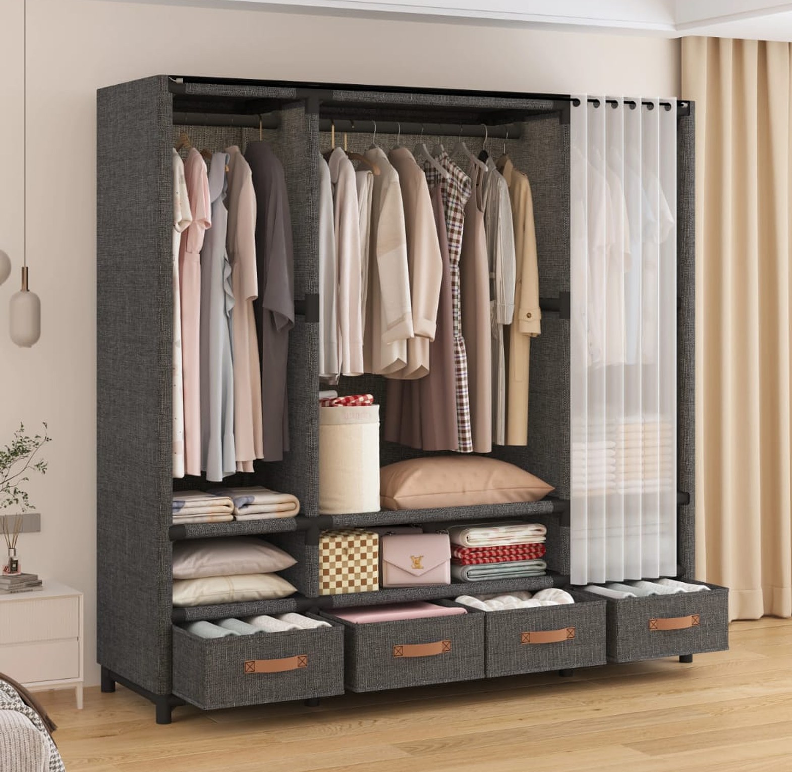  Elegant Heavy Duty Metallic Wardrobe  image