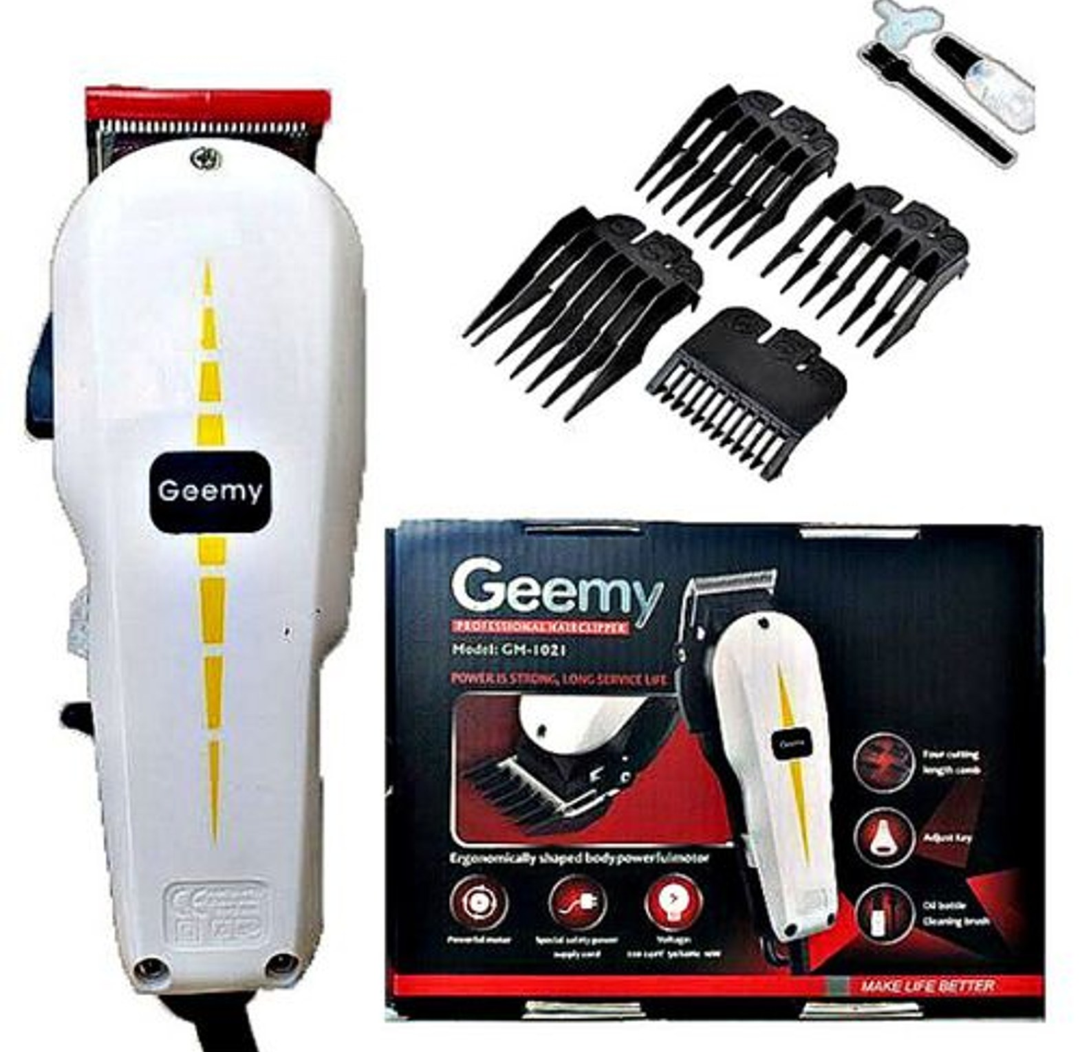 Geemy Hair Shaver & Beard Trimmer Barbering Machine + Free Cap AS A GIFT image