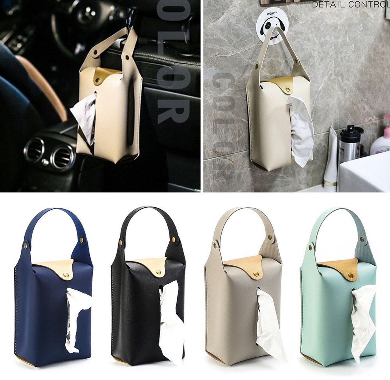Car Headrest Hanging Tissue Holder image