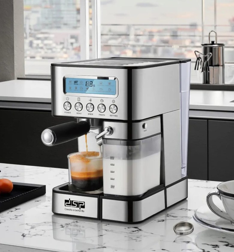 DSP Espresso Coffee Maker Machine – 1350W, 15 Bar Pump, 1.8L Water Tank, Milk Frother | Coffee Machine Kenya image