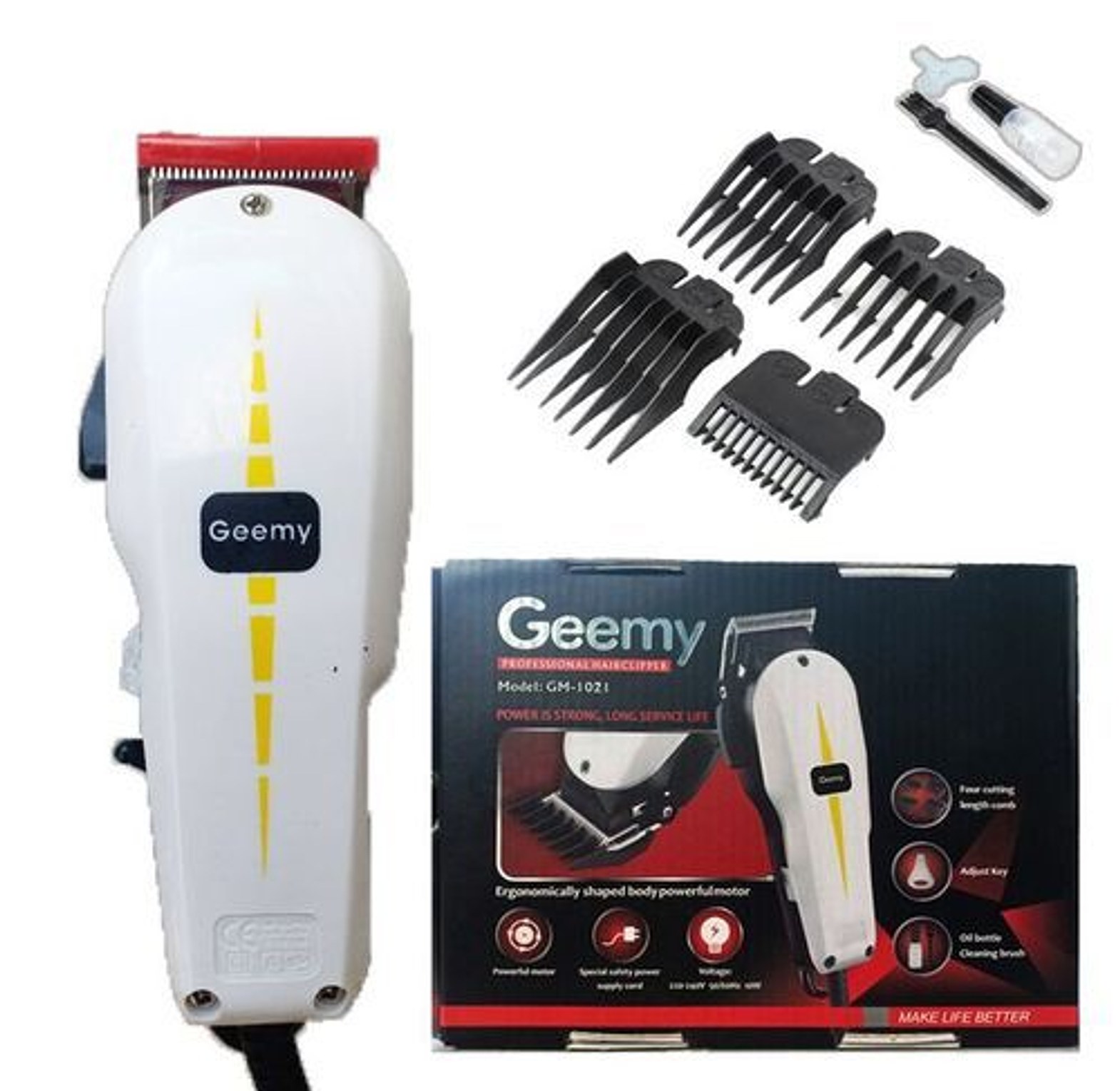 Two Geemy Shaver  Business Hair Shaver & Beard Trimmer Barbering Machine - Kinyozi Comes With A Free Padlock and A free Extension AS GIFTS image