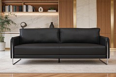 BELMONT 2 Seater Leatherette Sofa  thumbnail 1
