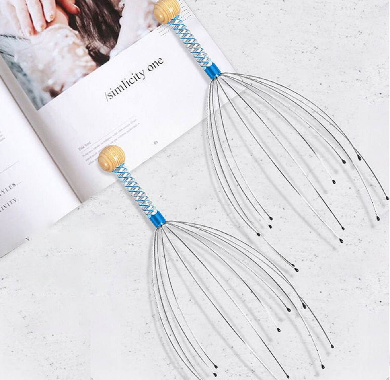 Head Scalp Massager, Octopus Shaped Head Scalp Massage Comb image