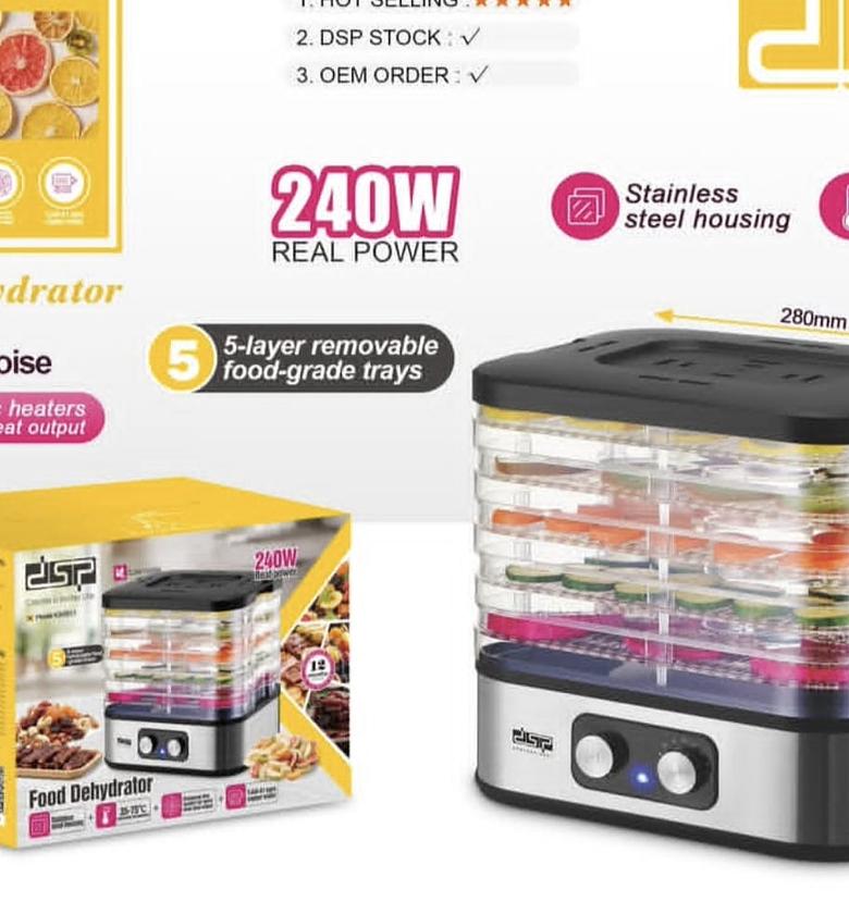 DSP Food Dehydrator – Multi-Layer Fruit, Vegetable & Meat Dryer image